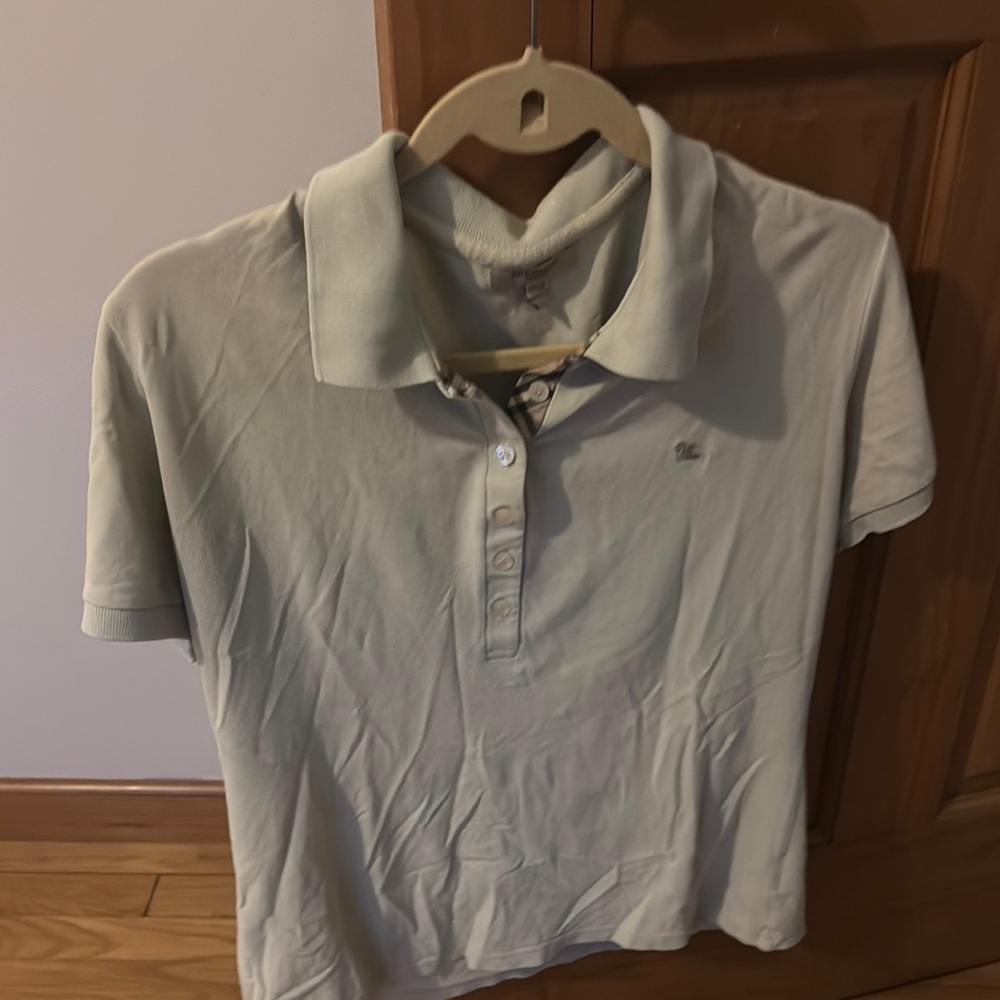 Burberry Light green  Short Sleeve Polo Tee
